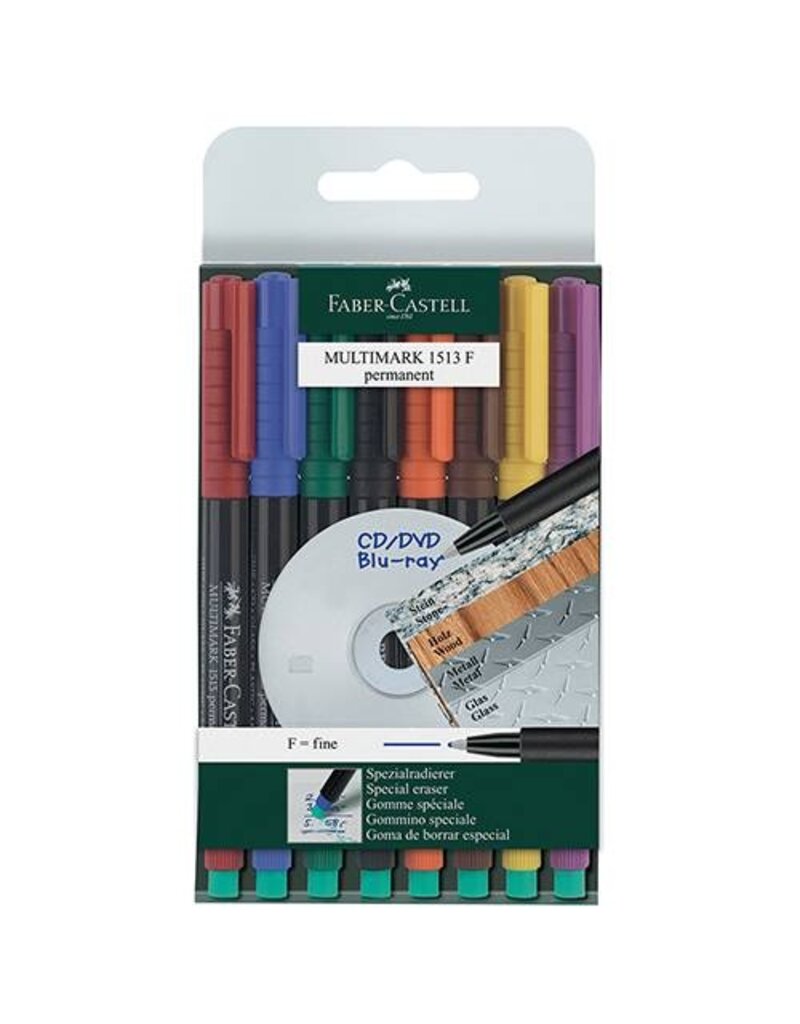 FABER CASTELL Overheadstift 8ST WF sortiert FABER CASTELL 151309 F
