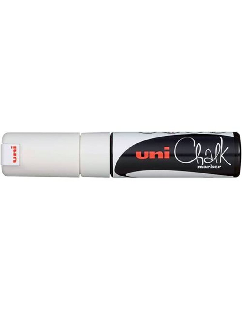 UNI-BALL Kreidemarker Uni Chalk weiß UNI-BALL 186401 Keilspitze