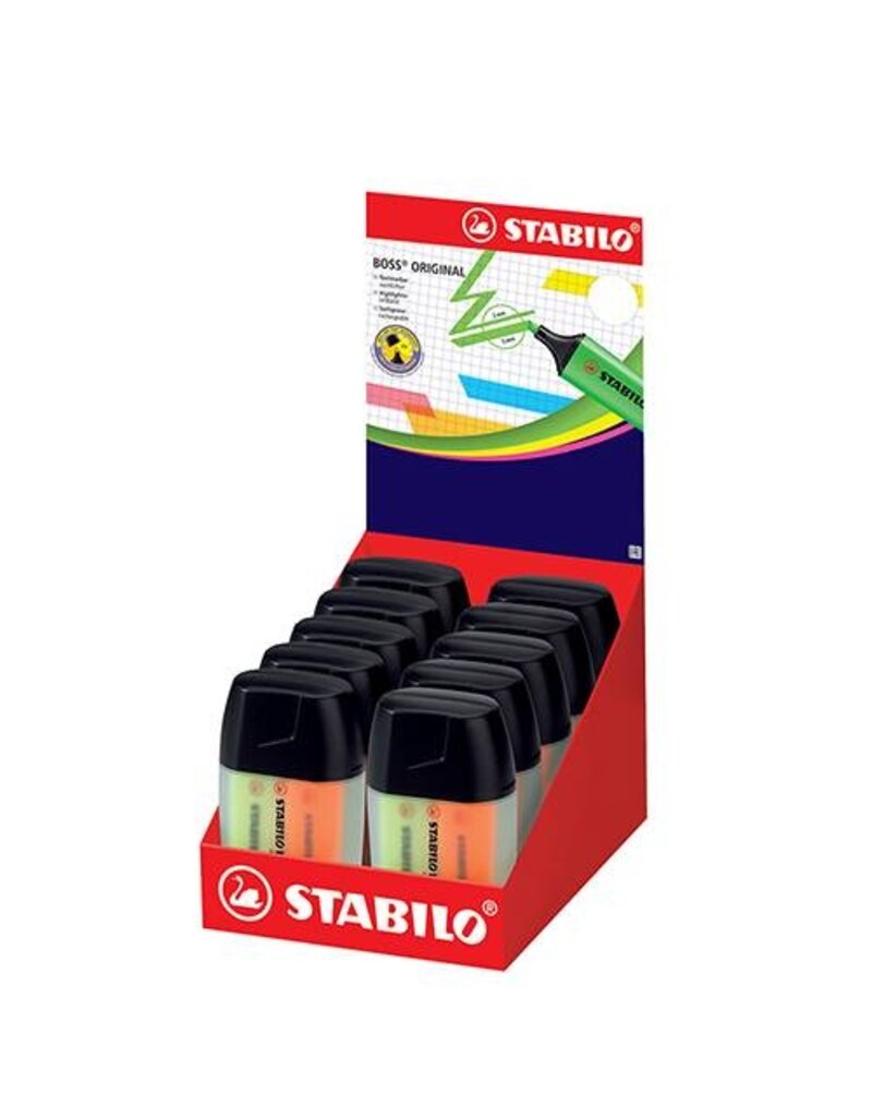 STABILO Textmarker BOSS 4ST sort. STABILO 7004-3 Big Boss