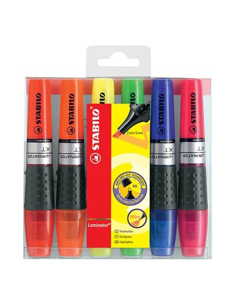 STABILO Textmarker Etui 6ST sort. STABILO 71/6 LUMINATOR