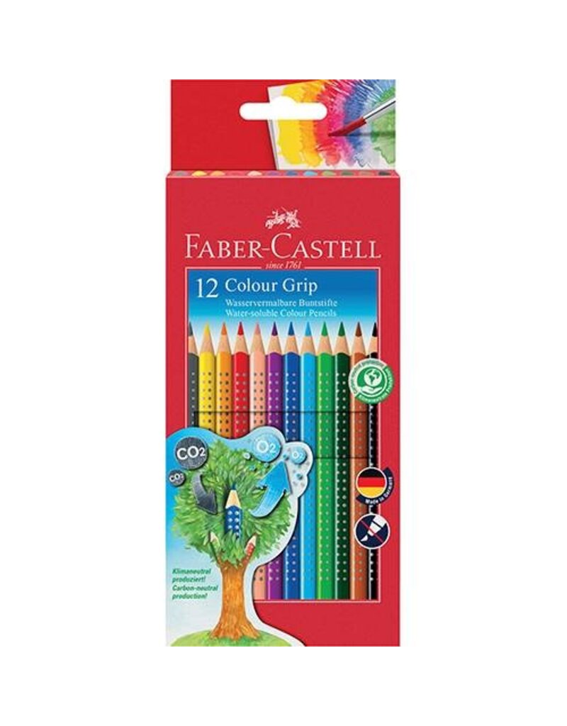 FABER CASTELL Farbstiftetui 12ST Colour Grip FABER CASTELL 112412 Kartonetui