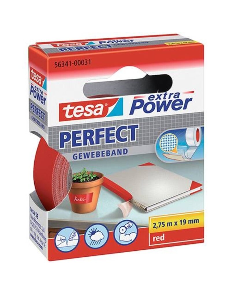 TESA Gewebeband Perfect rot TESA 56341-00031-03 19mmx2,75m