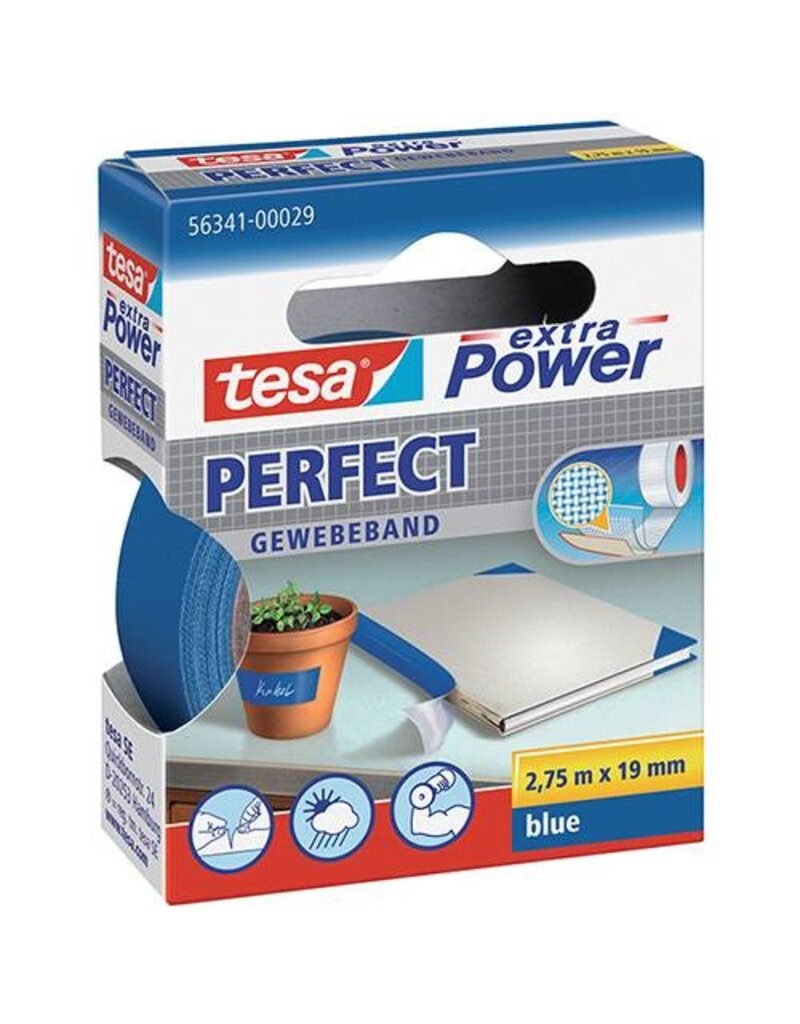 TESA Gewebeband Perfect blau TESA 56341-00029-03 19mmx2,75m