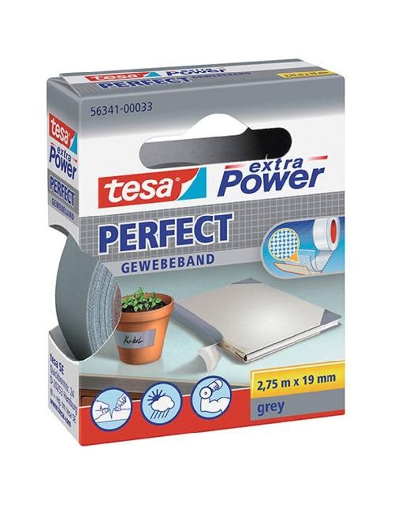 TESA Gewebeband Perfect grau TESA 56341-00033-03 19mmx2,75m