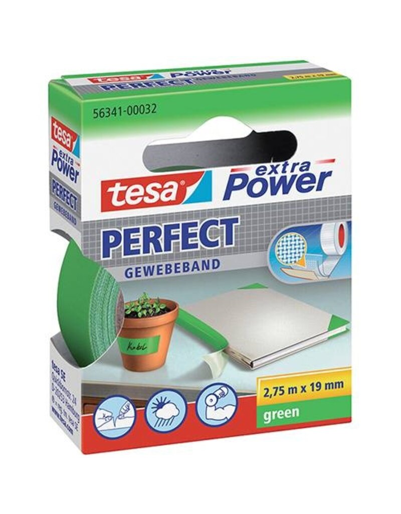 TESA Gewebeband Perfect grün TESA 56341-00032-03 19mmx2,75m
