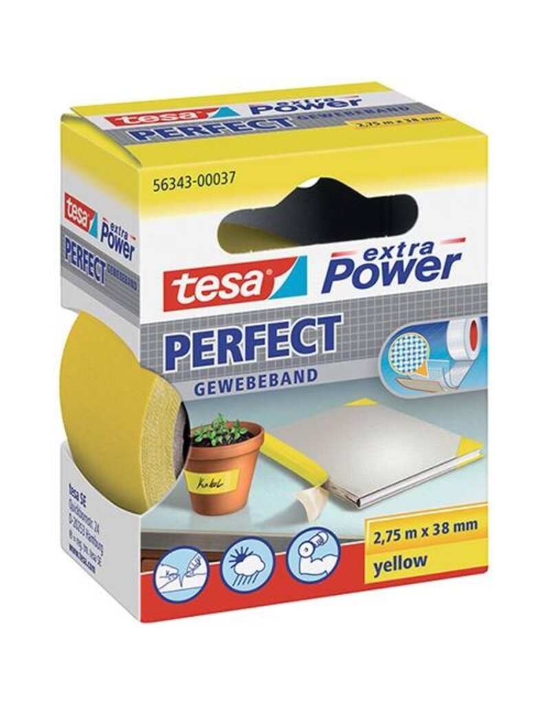 TESA Gewebeband Perfect gelb TESA 56343-00037-03 38mmx2,75m