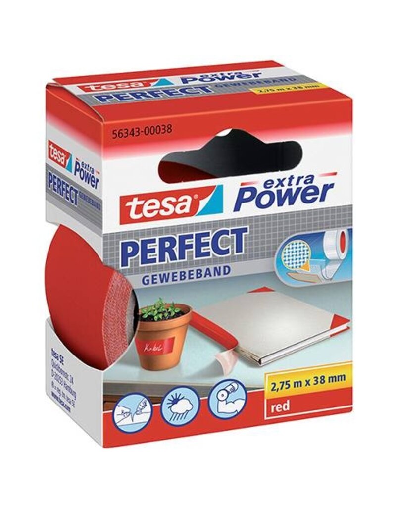 TESA Gewebeband Perfect rot TESA 56343-00038-03 38mmx2,75m