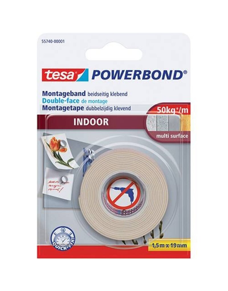 TESA Montageband Indoor TESA 55740-00001-02 19mm x1.5m