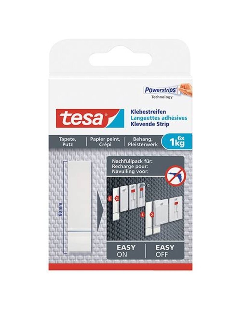 TESA Powerstrips Klebestrips 6ST 1kg weiß TESA 77771-00000-00