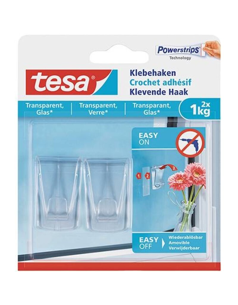 TESA Powerstrips 2Haken Deco transparent TESA 77735-00000-00 1kg