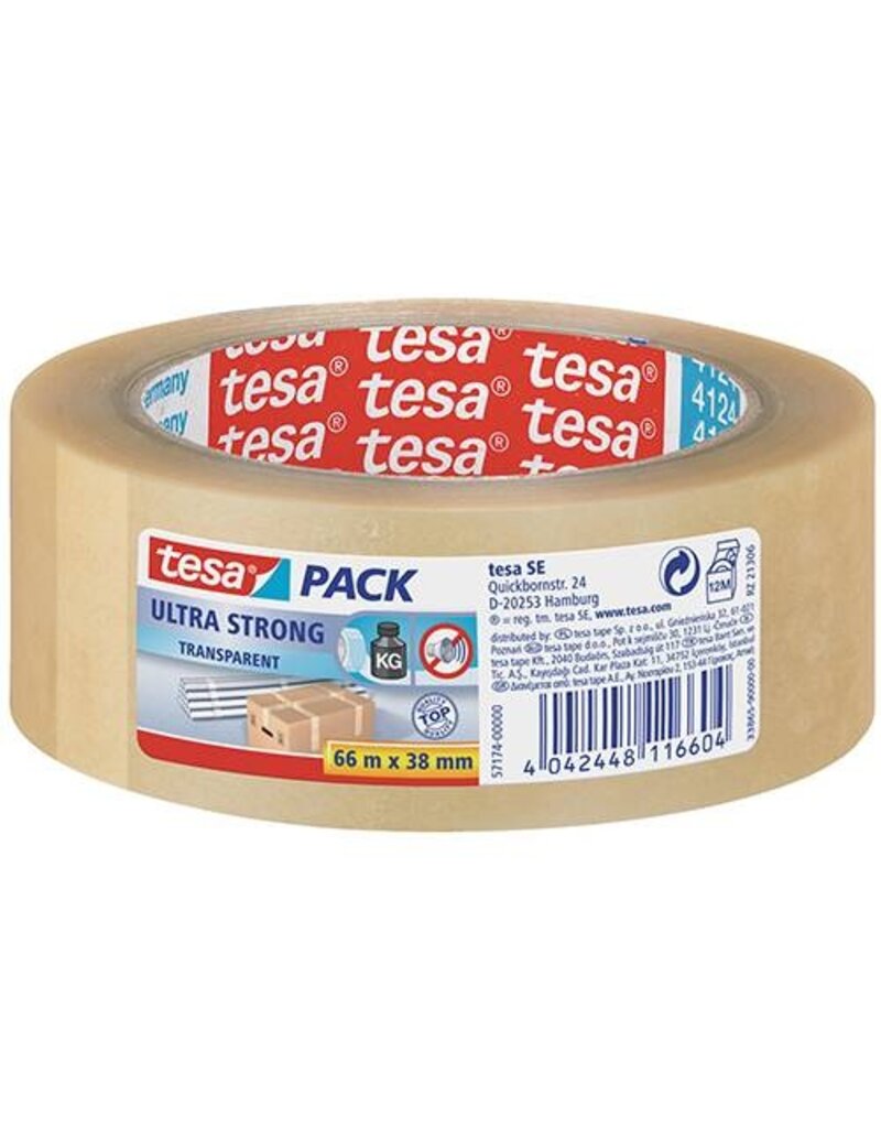 TESA Verpackungsband PVC strong transparent TESA 57174-00000-02 38mm x66m