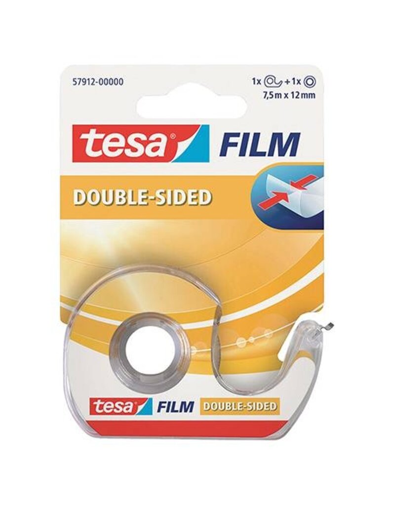 TESA Handabroller +1RL doppelseitig transp. TESA 57912-00000-02 12mm x7,5m