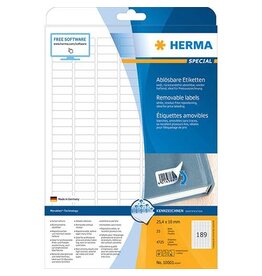 HERMA Universaletiketten 25,4x10 weiß HERMA 10001 ablösbar