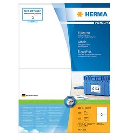 HERMA Universaletiketten 210x148 weiß HERMA 4282
