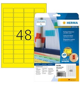 HERMA Universaletiketten 45,7x21,2 gelb HERMA 4366