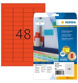 HERMA Universaletiketten 45,7x21,2 rot HERMA 4367