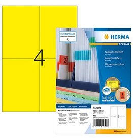 HERMA Universaletiketten 105x148 gelb HERMA 4396 100 Blatt