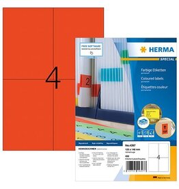 HERMA Universaletiketten 105x148 rot HERMA 4397 100 Blatt