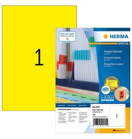 HERMA Universaletiketten 210x297 gelb HERMA 4401 100 Blatt