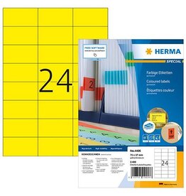 HERMA Universaletiketten 70x37 gelb HERMA 4406 100 Blatt