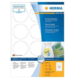 HERMA Universaletiketten D60mm weiß HERMA 4477 ablösbar