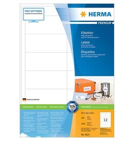 HERMA Universaletiketten 97,0x42,3 weiß HERMA 4623