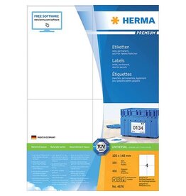 HERMA Universaletiketten 105x148 weiß HERMA 4676