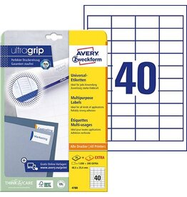 AVERY ZWECKFORM Universaletiketten 48,5x25,4 w AVERY ZWECKFORM 4780 QuickPeel