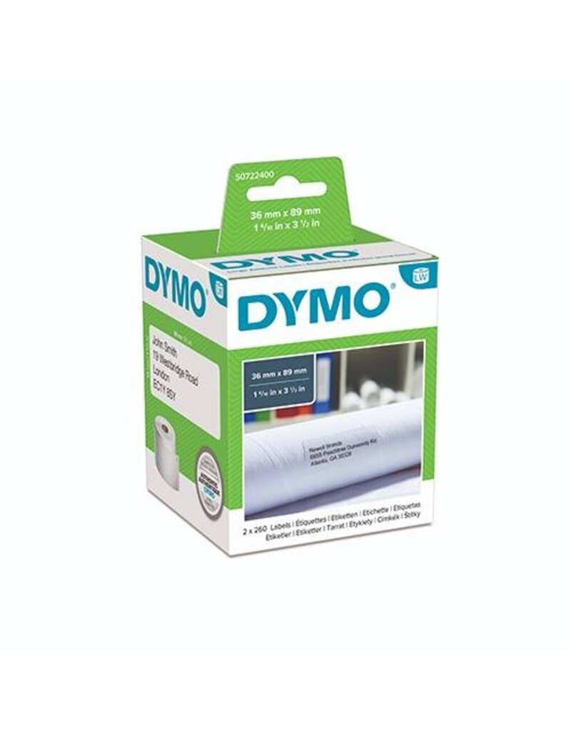 DYMO Thermoetikette 2x260ST weiß DYMO S0722400 99012