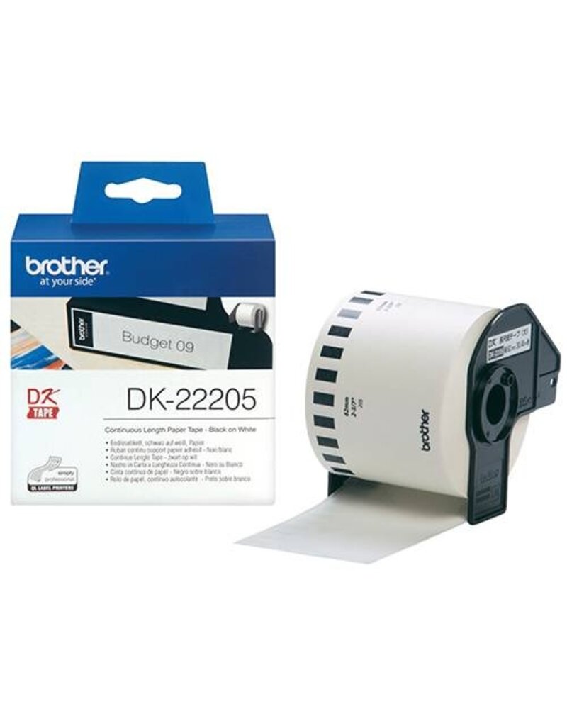 Brother Thermoetikette 62mmx30,5m weiß BROTHER DK22205 Papierqual