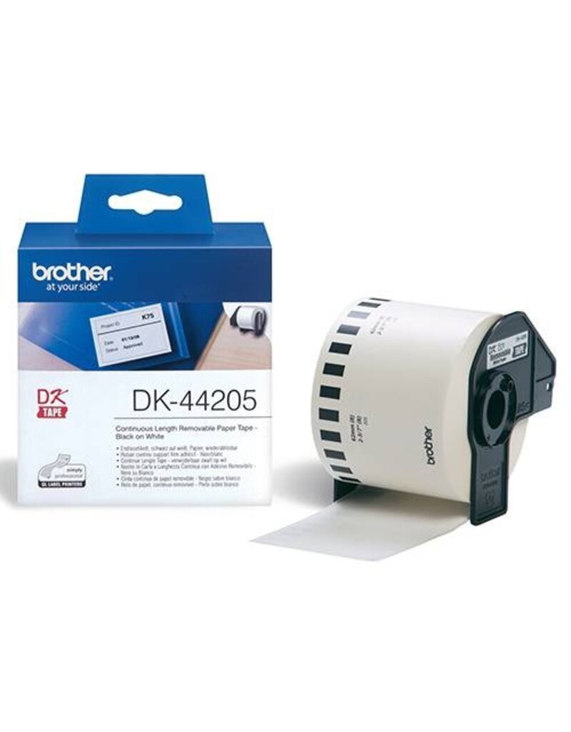 Brother Thermoetikette 62mmx30,5m weiß BROTHER DK44205 ablösbar