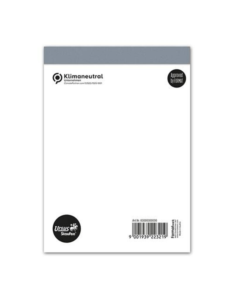 URSUS Style Notizblock A6 50BL glatt URSUS Style 608454 00 perforiert