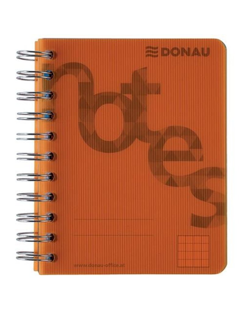 DONAU Collegeblock PP Cover A6 kariert orange DONAU 7527201-12 140BL 80g