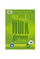 URSUS green Collegeblock A4 80BL LIN28 kariert 5mm URSUS green 608572028 Recy.70g Randl