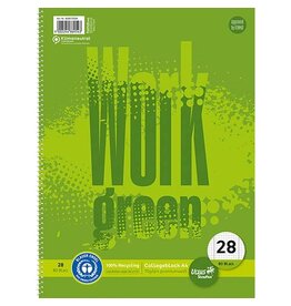 URSUS green Collegeblock A4 80 Blatt LIN28 kariert URSUS 608572028 70g Randlinien