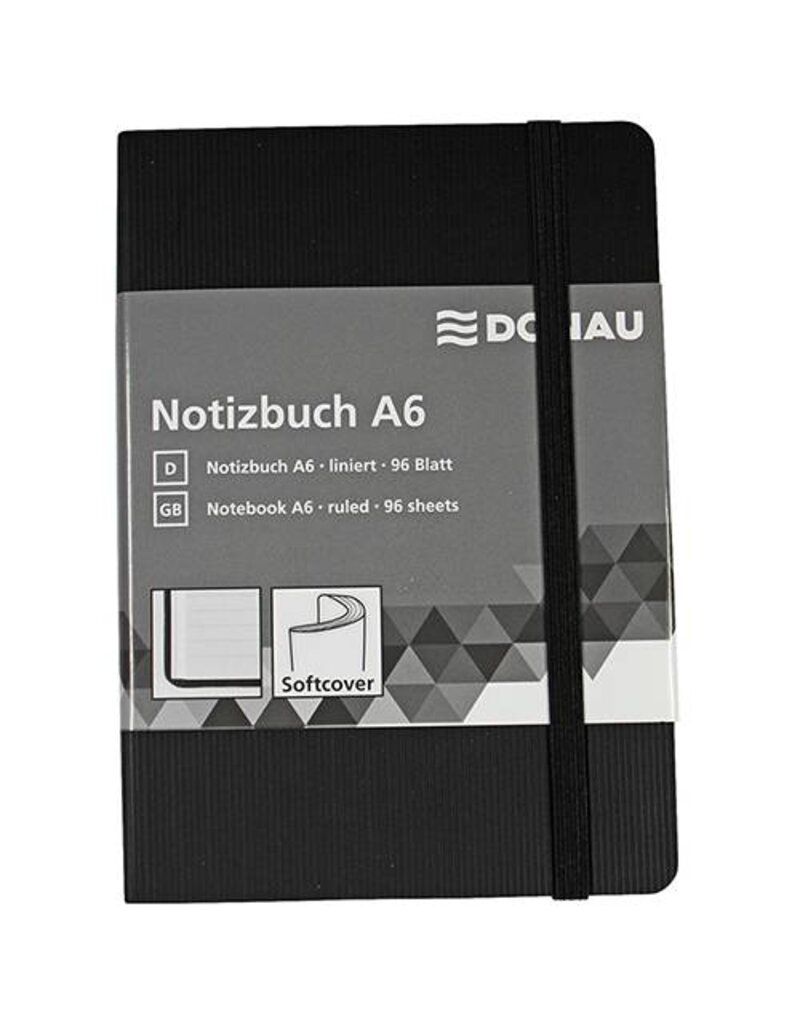 DONAU Notizbuch A6 liniert schwarz DONAU 1346101-01 Softcover