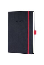 SIGEL Notizbuch ca.A5 liniert schwarz SIGEL CO663 Conceptum Red Edition