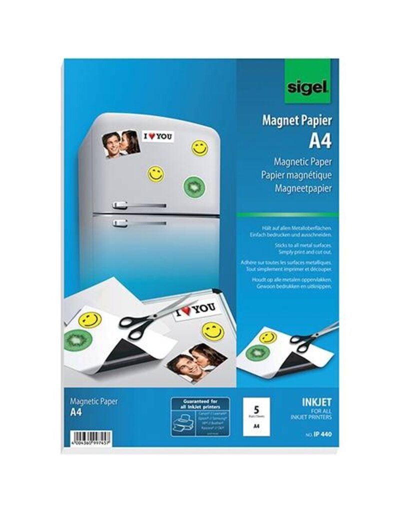 SIGEL Inkjet-Papier Magnet A4/250µm 5BL SIGEL IP440