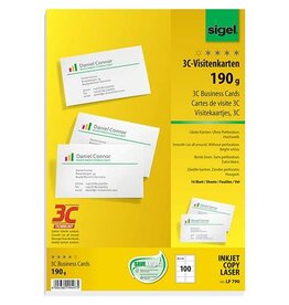 SIGEL Design Visitenkarte 100St. wei SIGEL LP790   A4 190 g 10 Bl