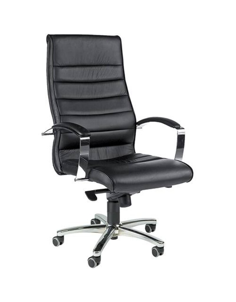 TOPSTAR Drehstuhl mit AL Leder schwarz TOPSTAR 8779A80H w.Rol.