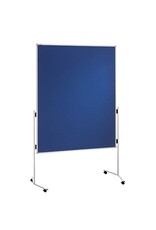 FRANKEN Moderatorentafel ECO Filz 120x150cm blau FRANKEN ECO-UMTF03R mit Rollen