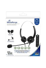 MEDIARANGE Headset mit Mikrofon USB-Stereo sw./silb MEDIARANGE MROS304