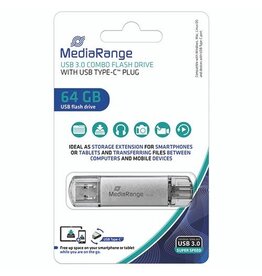 MEDIARANGE USB Stick 3.0 + TypeC  2in1 inkl. URA MEDIARANGE MR937 64GB Kombo