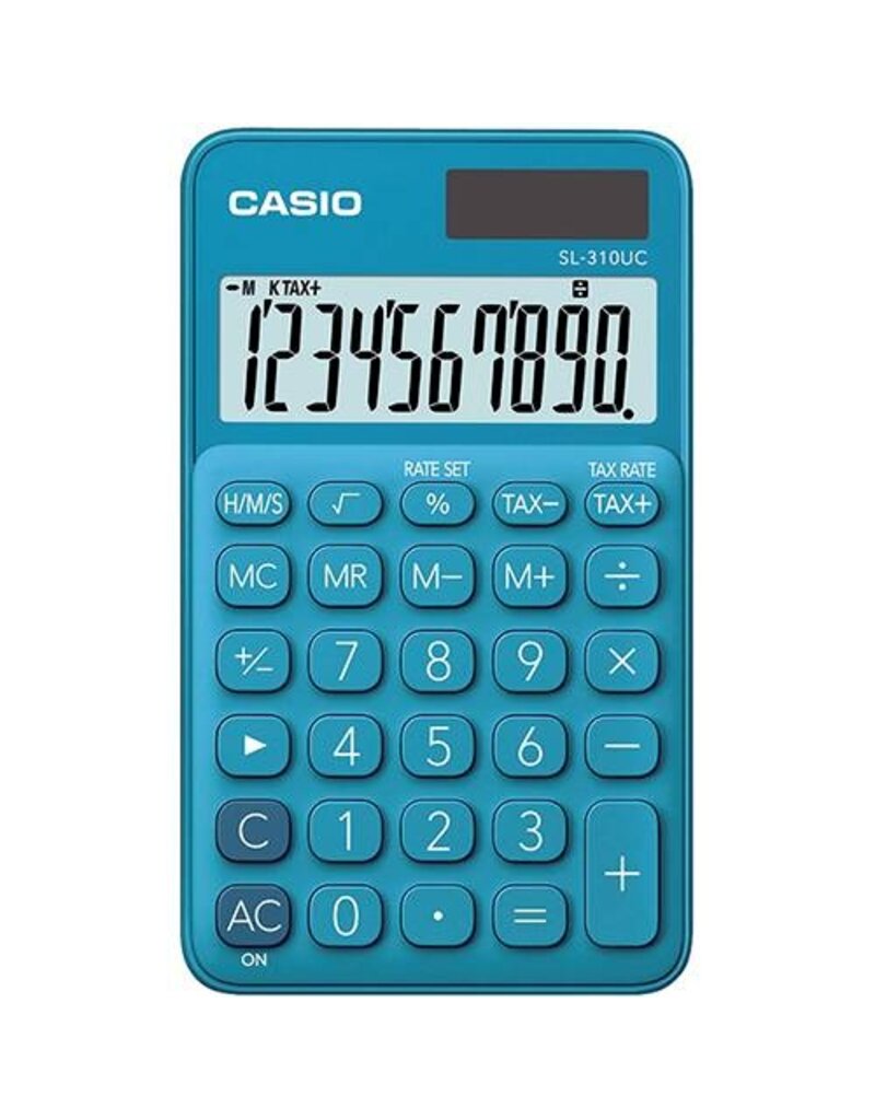 CASIO Taschenrechner 10-stellig blau CASIO SL-310UC-BU