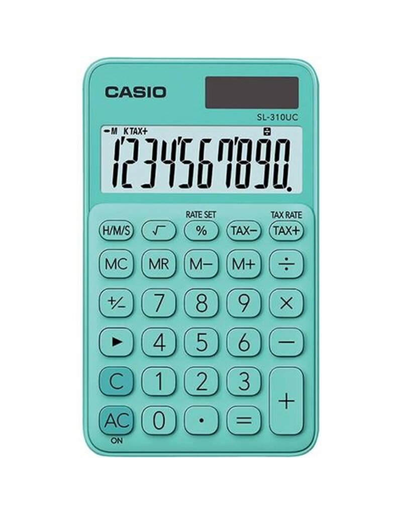 CASIO Taschenrechner 10-stellig grün CASIO SL-310UC-GN