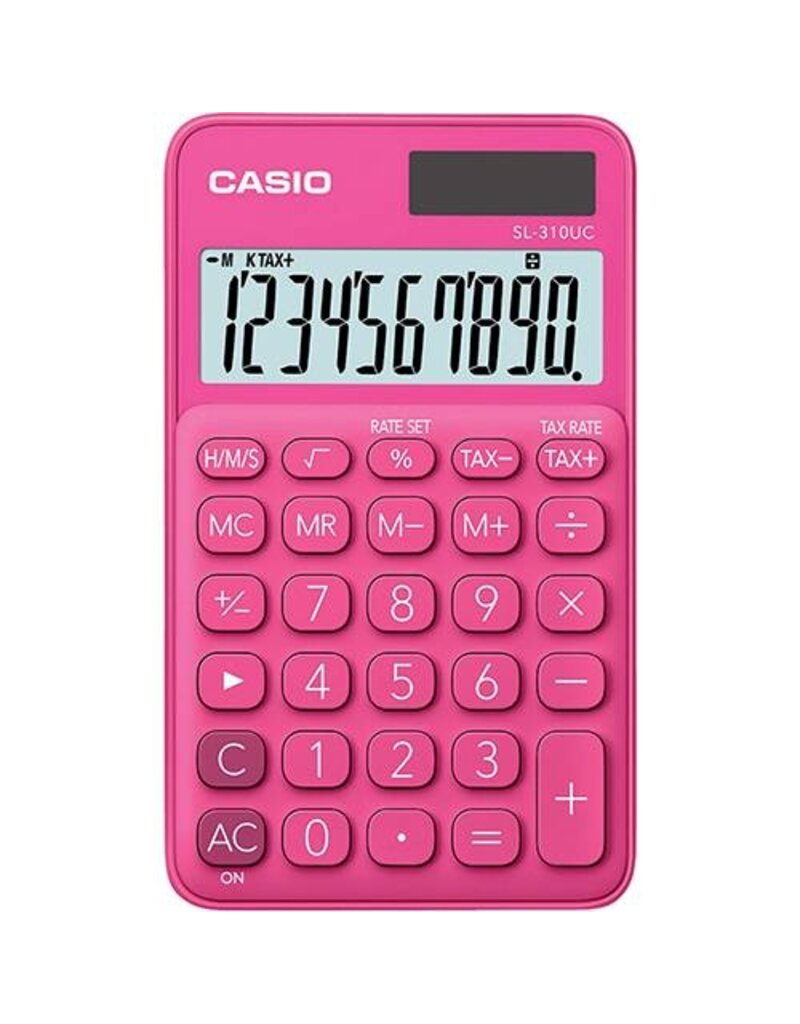 CASIO Taschenrechner 10-stellig rosa CASIO SL-310UC-RD