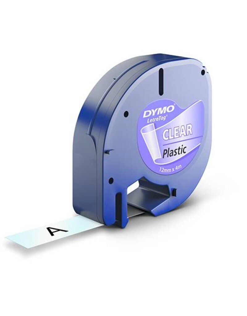 DYMO Schriftband LetraTag transp./schwarz DYMO S0721530 12mm 4m Plastik