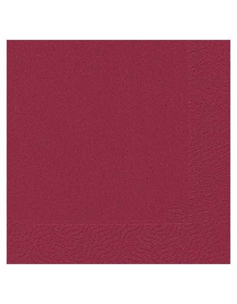 DUNI Serviette Zelltuch  bordeaux DUNI 104045 3lag.  33 cm