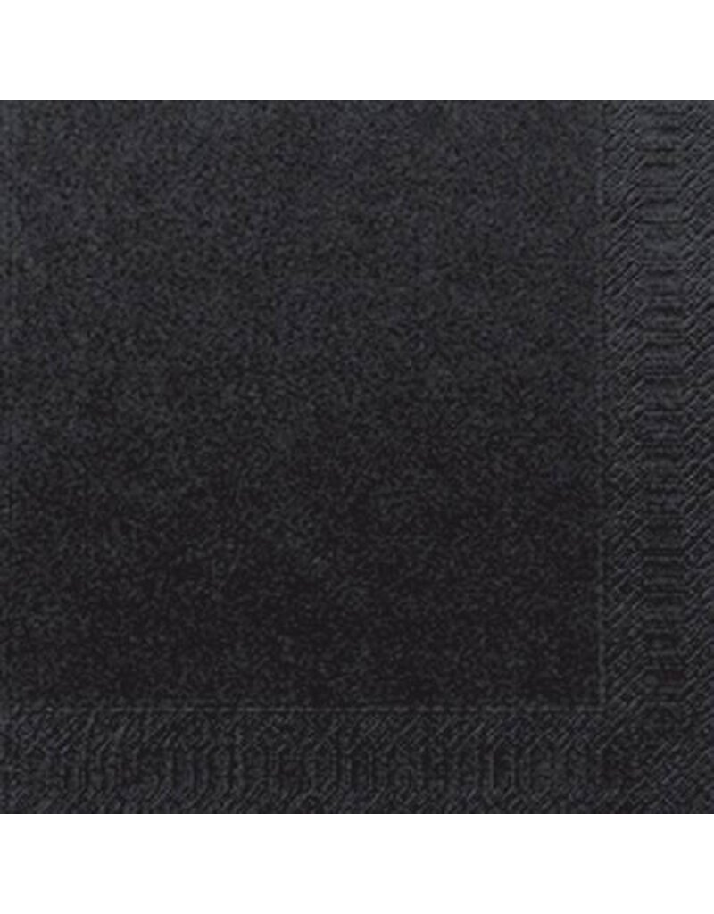 DUNI Serviette Zelltuch  schwarz DUNI 150327 3lag.  33 cm