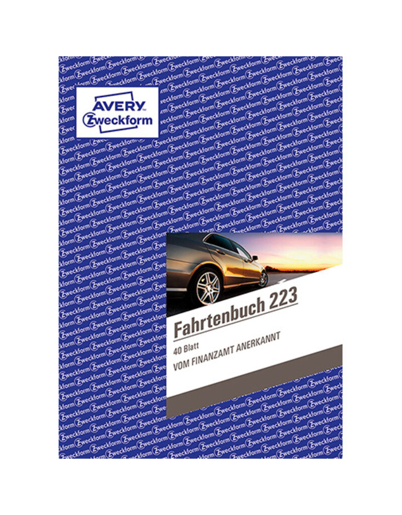 AVERY ZWECKFORM Fahrtenbuch A5h 40BL AVERY ZWECKFORM 223